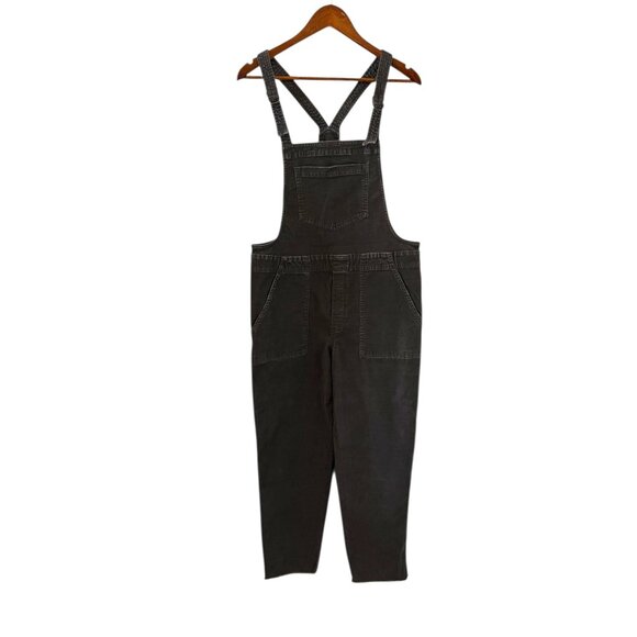 Aerie NEW Corduroy Overall In Charcoal Gray Size M - Picture 1 of 15